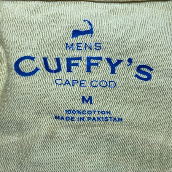 Cuffy's Cape Cod Nantucket Yacht Club Shirt Mens Size Medium Yellow Crew Neck - Picture 4 of 9